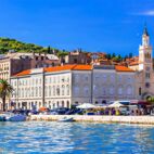 ravel and landmarks of Croatia - beautiful town Spilt, popular tourist and cruise destination Von Freesurf